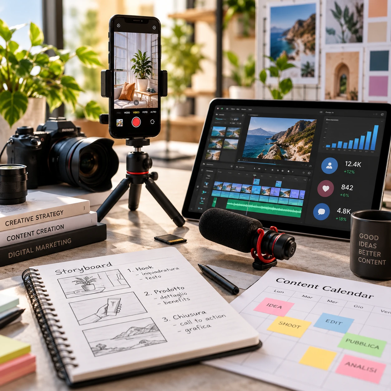 Digital content production, video and social media