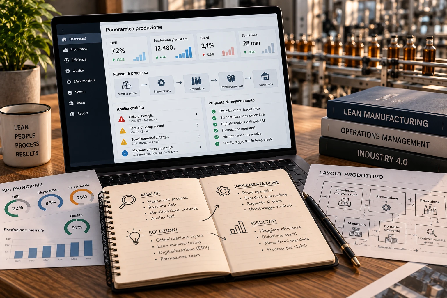 KPI dashboards and data analysis for business processes