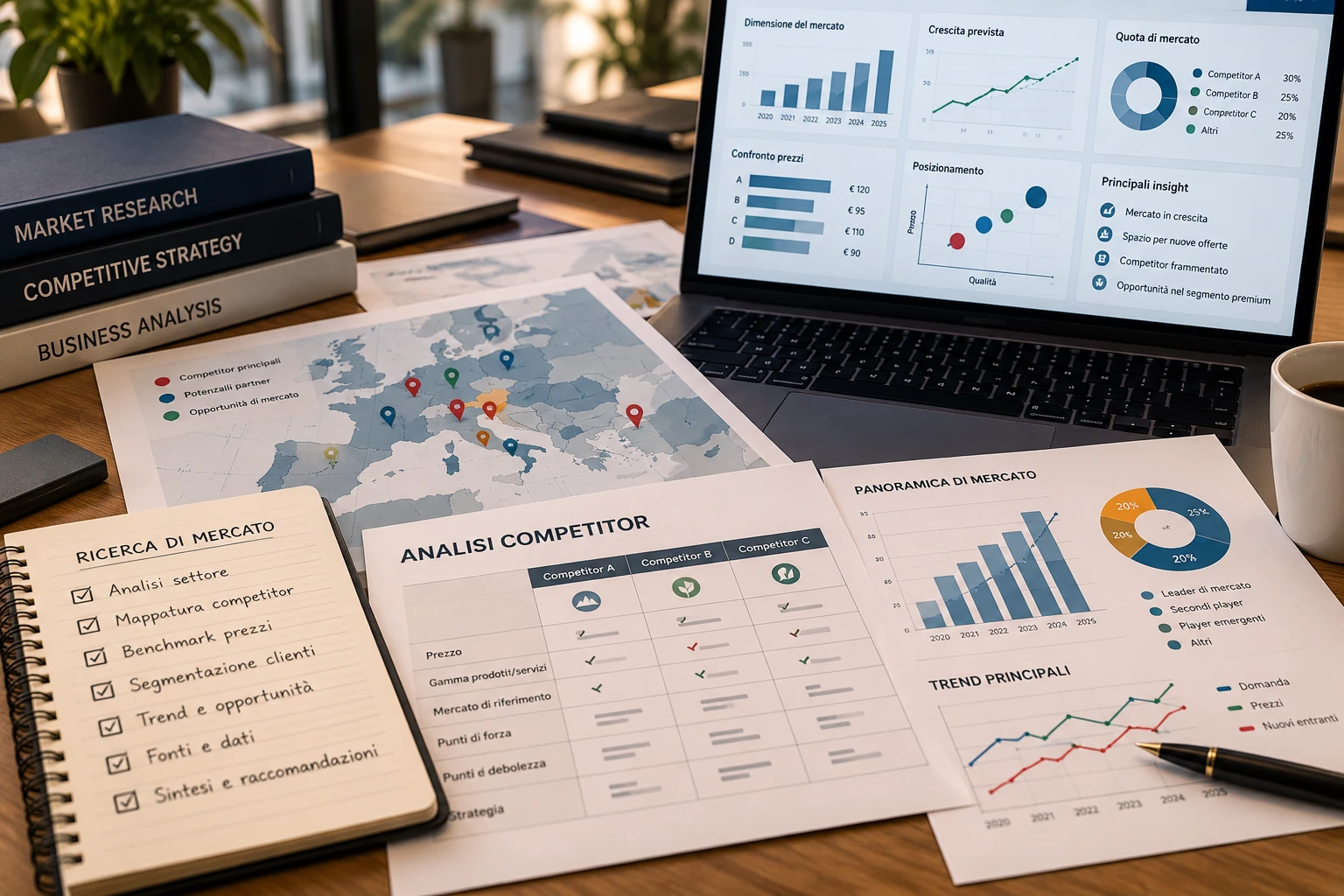 Market research, competitor analysis and benchmarking